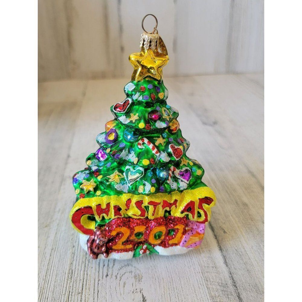 Radko‎ spruce Odyssey xmas 2001 blown glass ornament